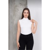 hashtag Kadın Sıfır Kol Kolsuz Body VİSKON Boğazlı Body