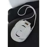 Hasır Çanta Günlük Pullu Ekru Çanta Telefon Çantası Omuz Çantası Handmade OZLEM1037