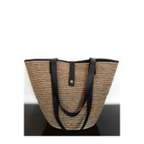 Hasır Çanta Plaj Çantası Omuz Çantası Deri Çanta %100 El Emeği Handmade Tasarım Tarz Yaz Moda Çanta 1001000009232