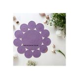 Hasır Dekoratif Örtü runner masa örtüsü mor düzenleyici 50 cm MOR renk OZLEM1373