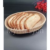 Hasır Ekmek Sepet Takımı,Jüt Halat Sepet,Banyo Organizeri%100 Doğal Dikişli 1 Adet 26x17x6 Handmade