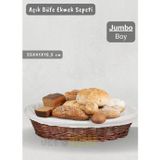 Hasır Ekmek Sepeti Oval Açık Büfe Sepeti Yılbaşı Sepeti Jumbo Boy 55 Cm