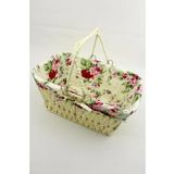 Hasır Ekmeklik Dikdörtgen Ekmek Sepeti Derin Krem25*17*12cm