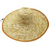 Hasır Foter Şapka – Battal Boy (47 Cm) | Geniş Kenarlı Yazlık Şapka - Sarı