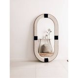 Hasır Halat Çerçeveli Oval Boy Aynası - 140 x 70 cm (1)