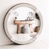 Hasır Halat Çerçeveli Yuvarlak Duvar Aynası - 40 cm (6)