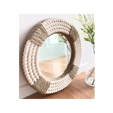 Hasır Halat Çerçeveli Yuvarlak Duvar Aynası - 40 cm (7)