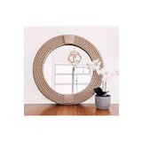 Hasır Halat Çerçeveli Yuvarlak Duvar Aynası - 80 cm (12)