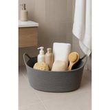 Hasır Jüt Dekoratif Sepet 20X30X50 Cm, Oyuncak, Çamaşır, Banyo, Mutfak ve Düzenleyici Saklama - Çok Renkli