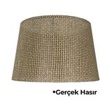 Hasır Kahve Doğal Lambader Şapkası - Kahverengi