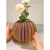 Hasır Karton Saksıda Orkide Vazo 12X30 cm - Açık Kahverengi