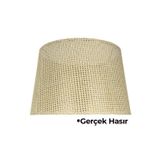 Hasır Krem Doğal Lambader Şapkası
