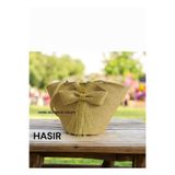 Hasır omuz çantası plaj çantası günlük çanta el emeği handmade tasarım çanta OZLEM1594