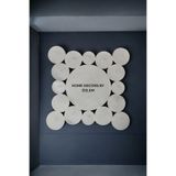 Hasır örtü dekoratif örtü masa örtüsü kare örtü ( EKRU RENK 65 cm ) 1001000009383