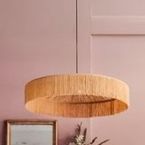 Hasır Püsküllü Tasarım Şapka Rustik Bohem Avize