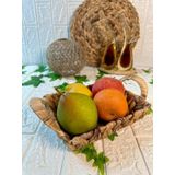 Hasır Rattan Ekmeklik Dikdörtgen Ekmek Sepeti 22x17 cm