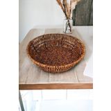 Hasır Rattan Ekmeklik Ekmek Sepeti Yuvarlak Çap 24cm