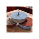 Hasır sepet takımı organizer düzenleyici saklama kutusu el emeği handmade OZLEM1304