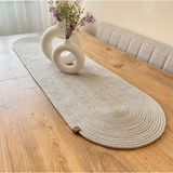 Hasırhane Gri,jüt, Hasır ,runner ,amerikan Servisi ,supla ,masa Örtüsü,sehpa Örtüsü, Dekor,sunum 100X30 cm - 31 x 31 - Gümüş