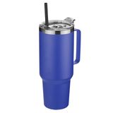 HASLE OUTFITTERS 40oz Paslanmaz Çelik Kulplu Bardak, Vakum Yalıtımlı Bardak Dökme, Yeniden Kullanılabilir Çift Duvar Seyahat Kahve Kupası, Dayanıklı Toz Boya Su Şişesi (Koyu Mavi, 1)