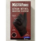 Haspet Masterforce Nitril Pudrasız Ekstra Kalın Siyah Eldiven Xlarge 50 Li