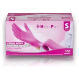 Haspet Pembe Nitril Pudrasız Eldiven 1 Koli (20 Adet) Small