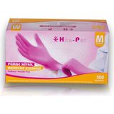 Haspet Pembe Nitril Pudrasız Eldiven - M