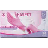 Haspet Pembe Nitril Pudrasız Eldiven - Xs