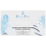 Haspet Pudrasız Lateks 100'lü Large Muayene Eldiveni