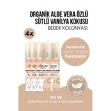 Hassas Bebek Kolonyası 4’lü Avantaj Seti Sütlü Vanilya Kokulu Nemlendirici Aloe Vera Özlü 150 ml x 4