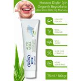 Hassas Dişler Için Organik Beyazlatıcı Aloe Vera Özlü Diş Macunu - 100 gr