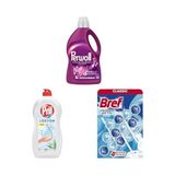Hassas Sıvı Çamaşır Deterjanı Yenileme & Çiçek Cazibesi + Pril Losyon Aloe Özlü Kaşmir Etkisi ile Cilde Uyumlu + Bref Power Okyanus Kokulu