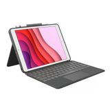 Hassas Trackpad'li İpad (7., 8. Ve 9. Nesil) İçin Logitech Combo Touch Koruyucu Kılıf, İngilizce Qwerty Düzeni - Siyah