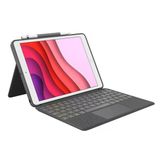 Hassas Trackpad'li İpad (7., 8. Ve 9. Nesil) İçin Logitech Combo Touch Koruyucu Kılıf, İskandinav Qwerty Düzeni - Siyah
