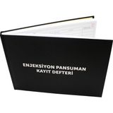 Hastane Defterleri Naturist Enjeksiyon Pansuman Kayıt Defteri 400 Sayfa Sert Cilt Kapak A4 Boyutunda Siyah