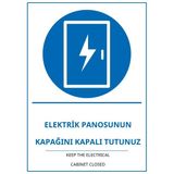 Hastane Elektrik Panosunun Kapağını Kapalı Tutunuz Pvc Isg Levha 35X50cm
