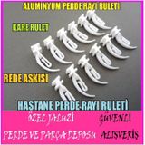 Hastane Perde Rayı Askı Aparatı-Aluminyum Perde Rayı Askı Ruleti