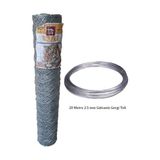 Hastel Bahçe Çit Teli 1 mt Yükseklik 20 Metre Uzunluk (1 mm Kalınlık) Gerdirme Dahil
