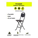 HASTUNÇ Katlanır Kamp ve Piknik Sandalyesi - Siyah Portatif Sandalye