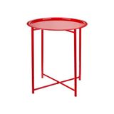 Hastunç Metal Orta Sehpa Kırmızı Renkli Modern Tasarım 46 cm Yükseklik 52 cm Derinlik