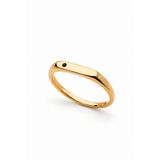 hastura kuyumculuk Vintage Taşlı 2mm Gümüş Yüzük 14K Kaplama 925 1 Adet