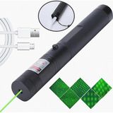 Hasuba Yeşil Lazer Pointer, Pilli Anahtar Emniyetli, Yüksek Güçlü Lazer Işaretleme, USB Şarj