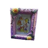Hasyılmaz 9X13 cm Plastik Fotoğraf Çerçevesi - Renkli Çiçek Desenli Camlı Çerçeve