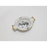 Hasyılmaz Kuş ve Çiçek Desenli Porselen Küllük 14X9,5X2,5CM - Çok Renkli