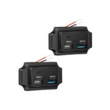 Hasyılmaz Type-C USB 2 Portlu Araç Şarj Soketi Adaptörü 12V-24V (Model 2)