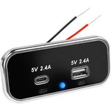 Hasyılmaz Type-C USB 2 Portlu Araç Şarj Soketi Adaptörü 12V-24V (Model 3) - Çok Renkli