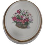 Hasyılmaz Vintage Dekoratif Çiçek Temalı Porselen Duvar Tabağı 11cm 003