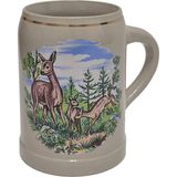 Hasyılmaz Vintage Tankart Ceylan Figürlü Alman Bira Bardağı 13,5cm