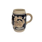 Hasyılmaz Vintage Tankart Dağ Evi ve Çiçek Temalı Alman Seramik Bira Bardağı 11,8cm 006
