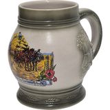 Hasyılmaz Vintage Tankart Hasat Zamanı Temalı Alman Seramik Bira Bardağı 13,5cm - Renkli - 0 - 200 ml